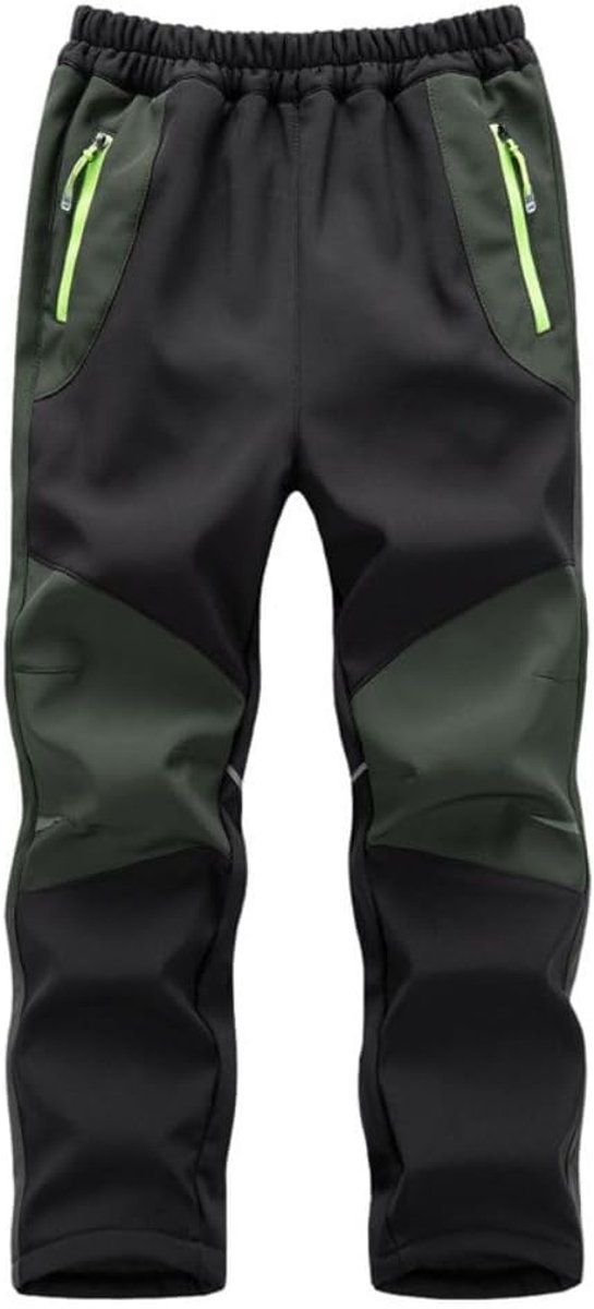 Softshellbroek voor kinderen, waterdichte thermische broek, winddicht, voor jongens en meisjes, outdoor, wandelen, vrije tijd, winterbroek, outdoorbroek, skibroek