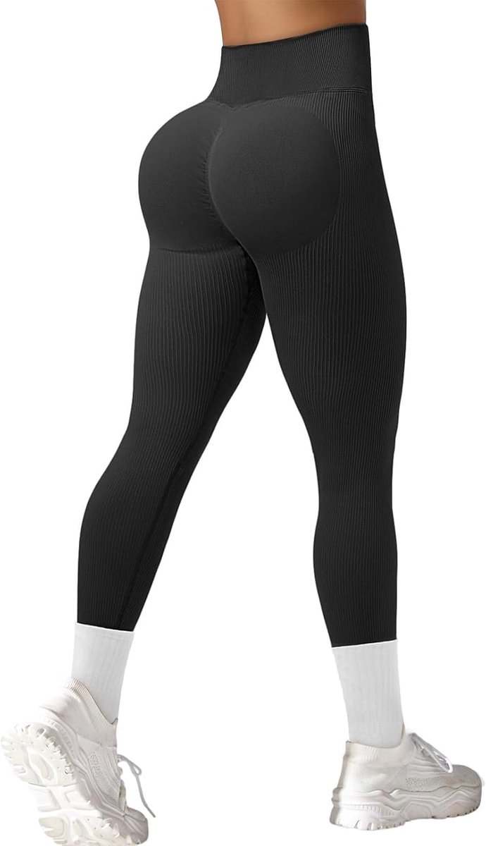 Sportlegging voor dames, push-up hoge taille, anti-cellulitis, broek, fitnessstudio, buikcontrole, panty, ondoorzichtig, voor fitness, joggen, yoga, broek