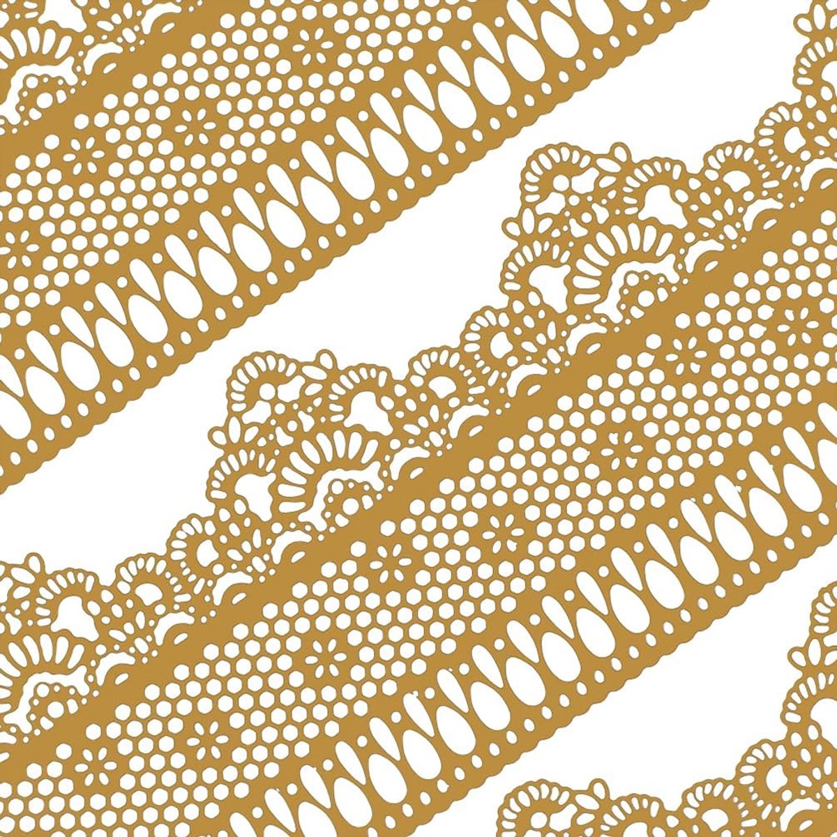 Eetbare taartkantrooster met kleine madelief Gouden 14-inch 5-delige set