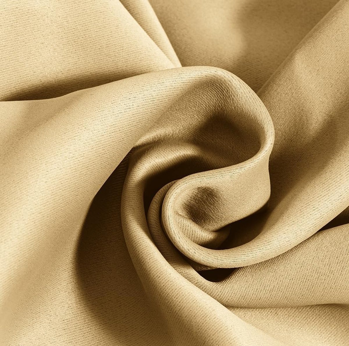 Set van 2, mosterdgeel, 140 x 270 cm, inslagringen, ondoorzichtig, thermogordijn voor slaapkamer, 2 gordijnen