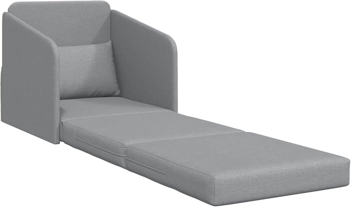 Vloer, slaapbank, 2-in-1, lichtgrijs, 65 x 80 x 83 cm, stof, dagbed, slaapbank, logeerbed, voor woonkamer, kantoor, logeerkamer, kleine ruimtes, 4106637