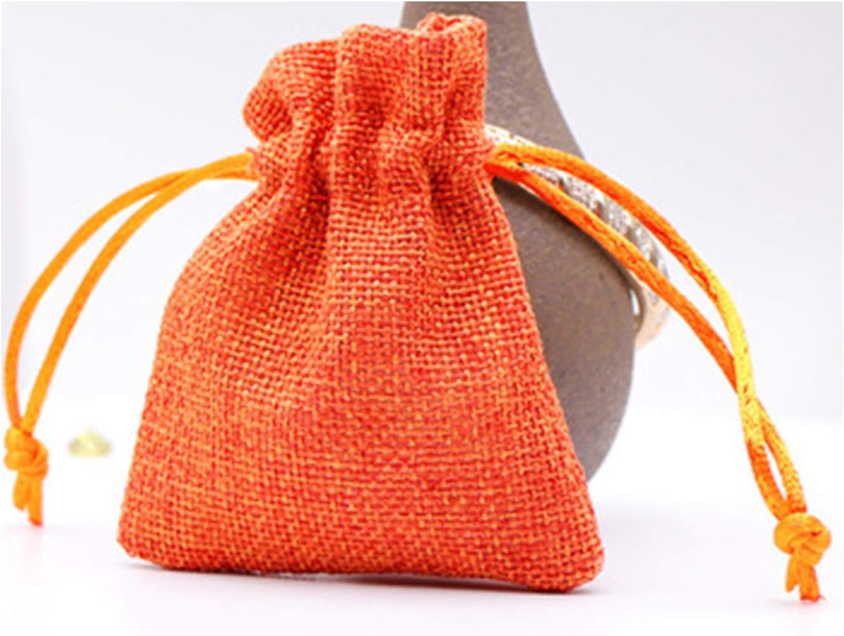 Jute tas, mini lichtgewicht geschenkzakken ademende sieraden zakjes met trekkoord verpakking opslag Jute zakken voor bruiloft, feest, kerst