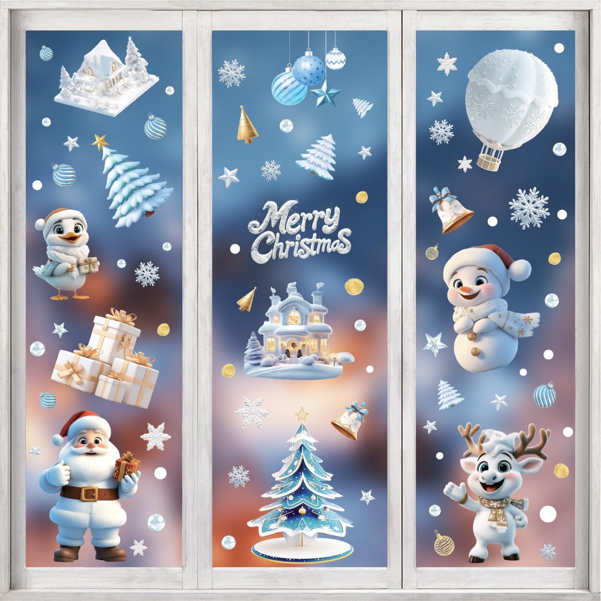 Raamafbeeldingen Kerstmis kerstdecoratie raamstickers