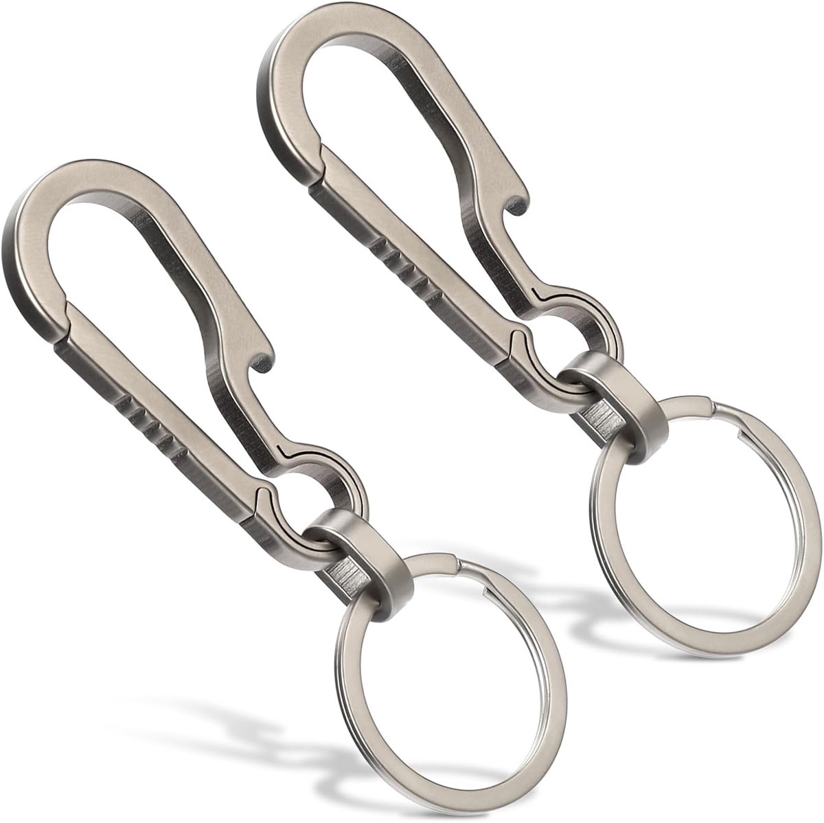 Dailygoods- Karabijnhaak Heavy Duty - Sleutelhanger Clip - Titanium Sleutelhanger - Roestbestendig - 2 Stuks - Praktische Organizer