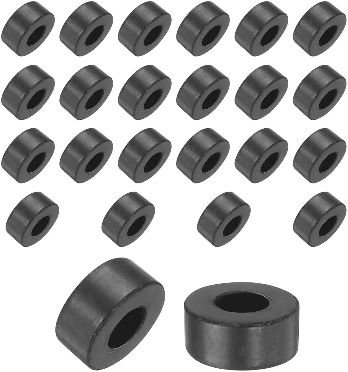 Dailygoods- Afstandhouders Rubber - 24 Stuks - 12 mm Buitendiameter - Schokabsorberend - Geluidsdempend - Antivibratie - Voor Apparaten - Rubberen Pad