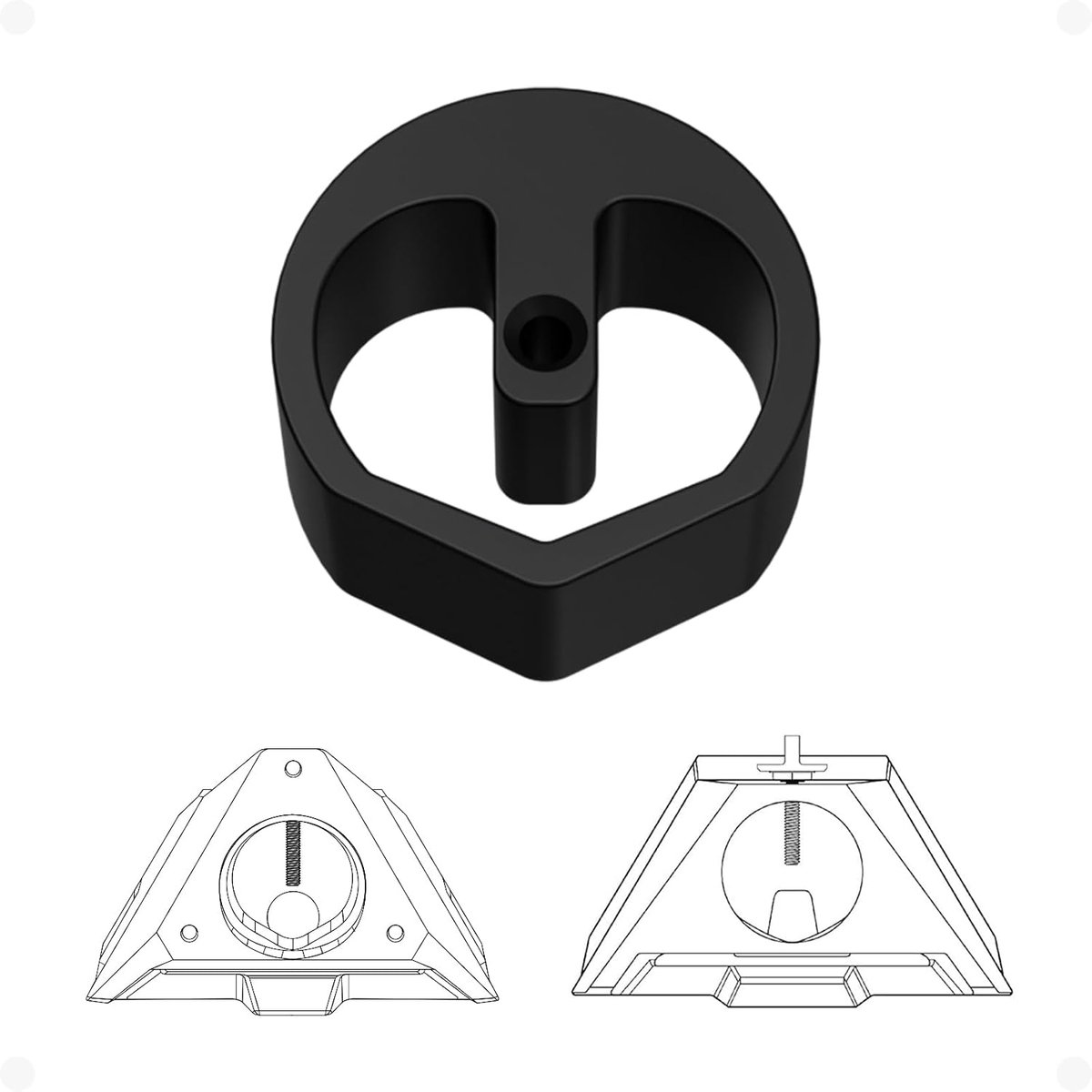 Statiefadapter met 1/4"-20 schroefdraad voor Starlink Mini, compatibel met nieuwe en oude Starlink mini-schotelbuisadapters en platte bevestigingen
