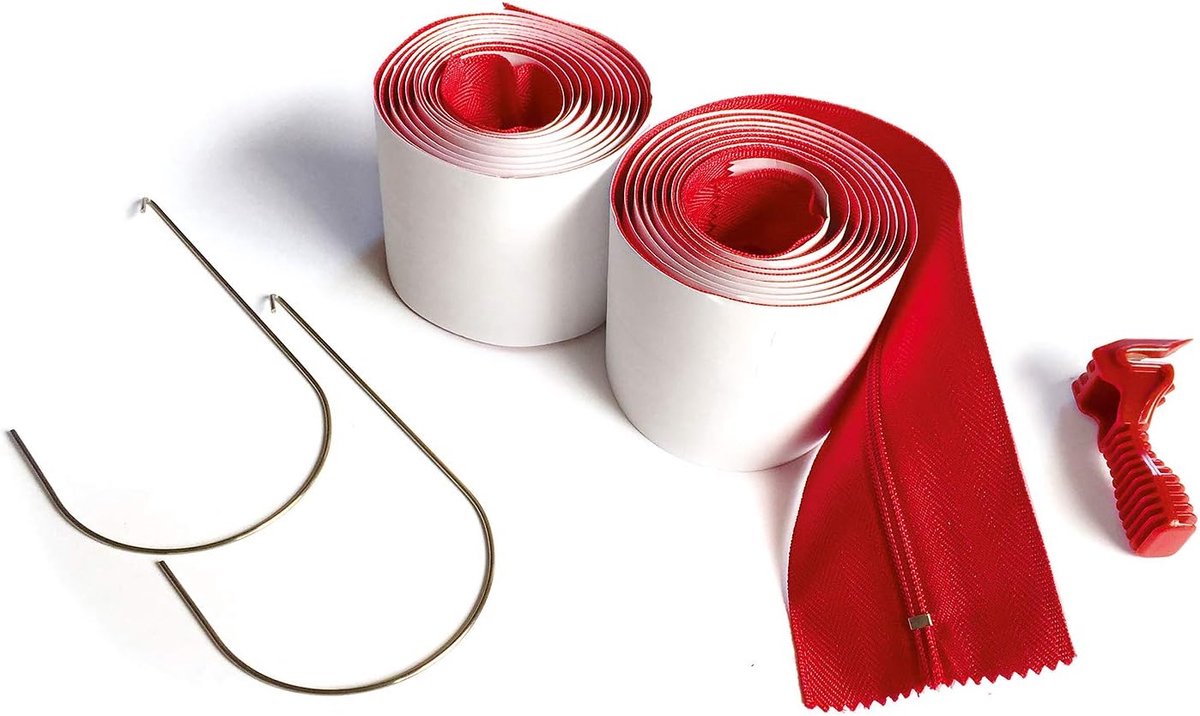 Robuuste ritssluiting - 2-pack ... rood