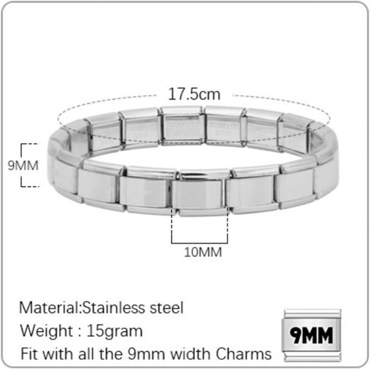 Italiaanse Schakel Bedel Module Roestvrij Staal Laser alfabet C letter voor Italië charms Link schakels Armbanden