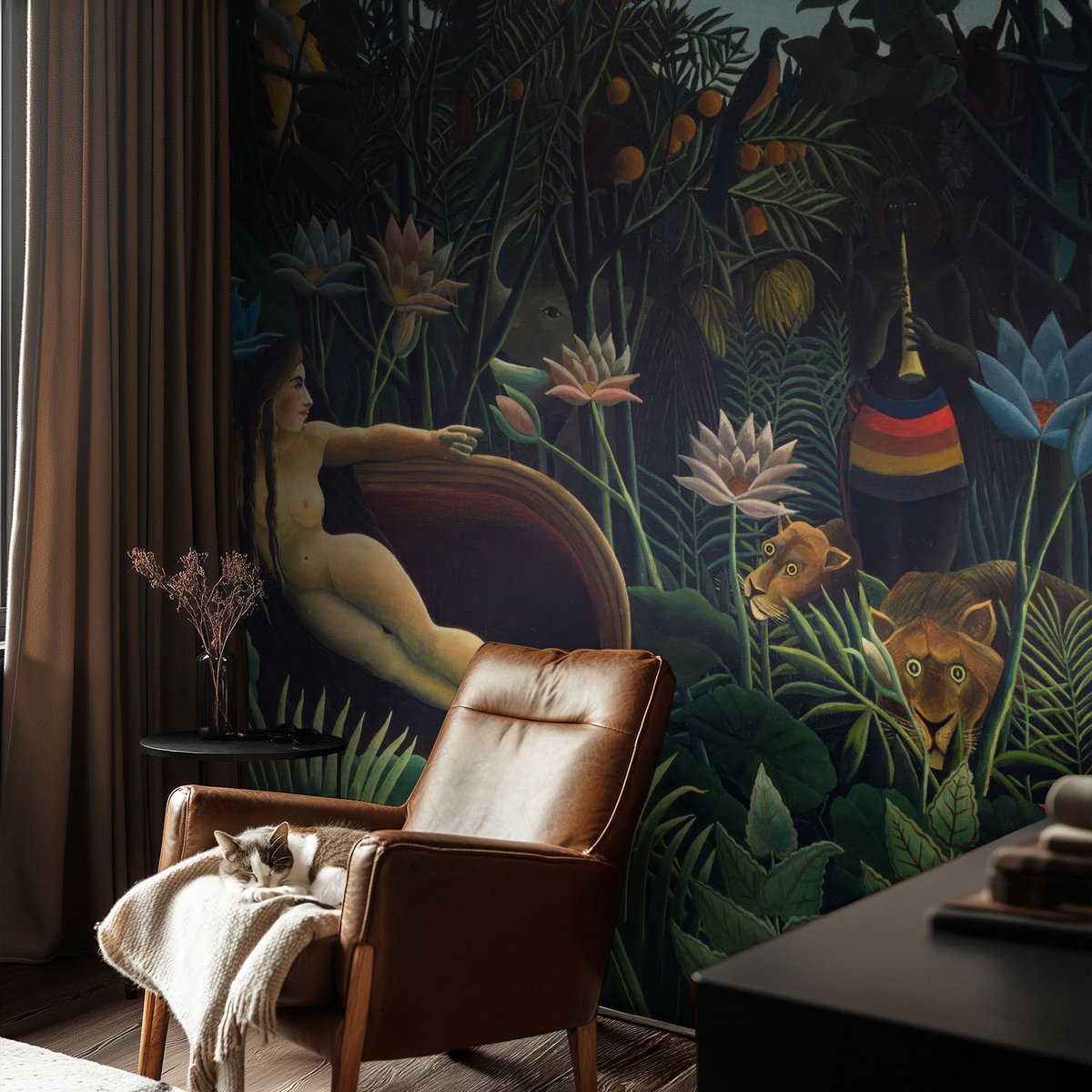 Coloray Vliesbehang - Groente Snellijm Behang - 104x70 cm - Exotische Jungle Fotobehang Vlies - Hal behang Deel - Muurschildering - Hal behang