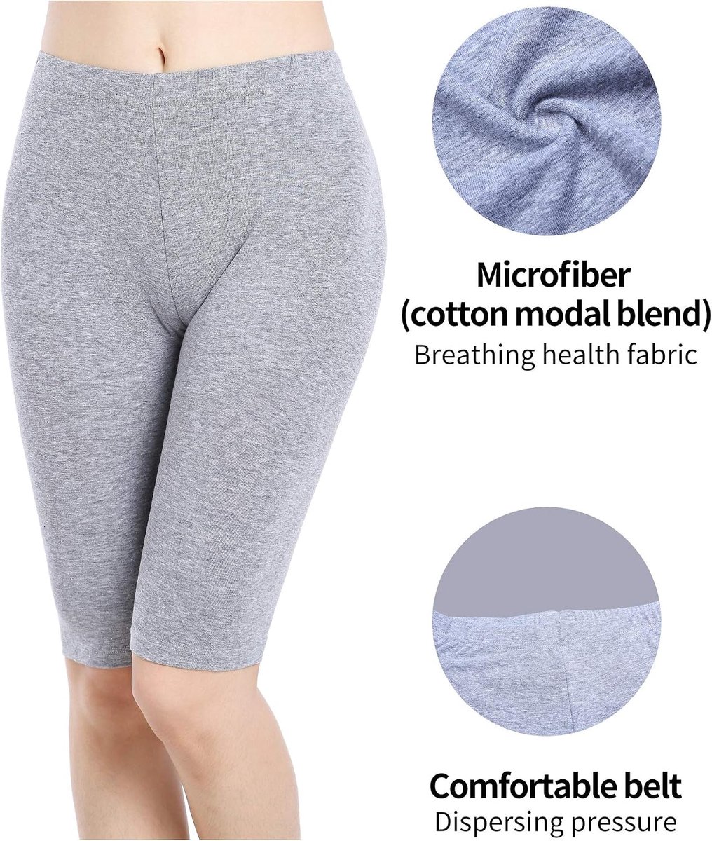 Leggings voor dames, knielang onder jurk, veiligheidsbroek, dunne elastaan shorts