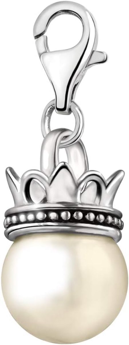 Verzilverd Parels Thema Charm Bedel Hangers voor Armbanden en Accessoires