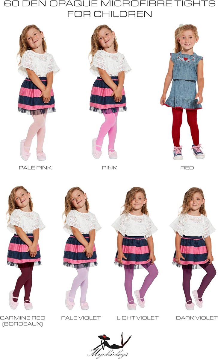 Panty microvezel ondoorzichtig 60 denier - 22 kleuren - maten van 2 jaar tot 12 jaar, Lichtgroen, 12 Jaren