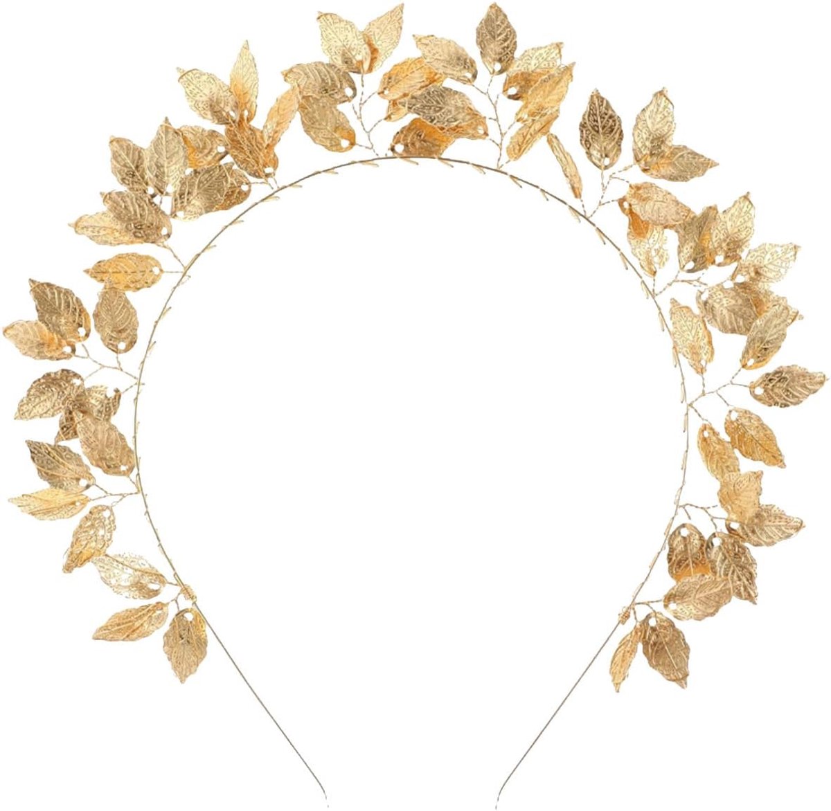 Hoofdband met gouden bladkroon - Romeinse stijl bruidshaaraccessoire voor bruiloften en speciale evenementen, modieuze Grieks-geïnspireerde tiara voor gala's en fotoshoots