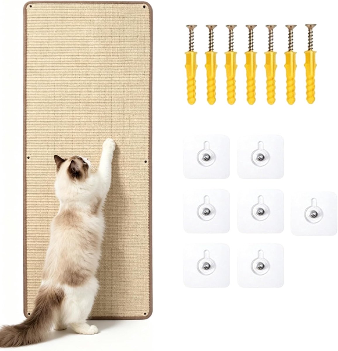 Krabmat voor katten, 40 × 100 cm krabplanken kat sisal, kattenkrabplank, kattenkrabmat sisal krabmat voor katten, krasbescherming meubels, sisalmat krabhoek ter bescherming van meubels, banken en