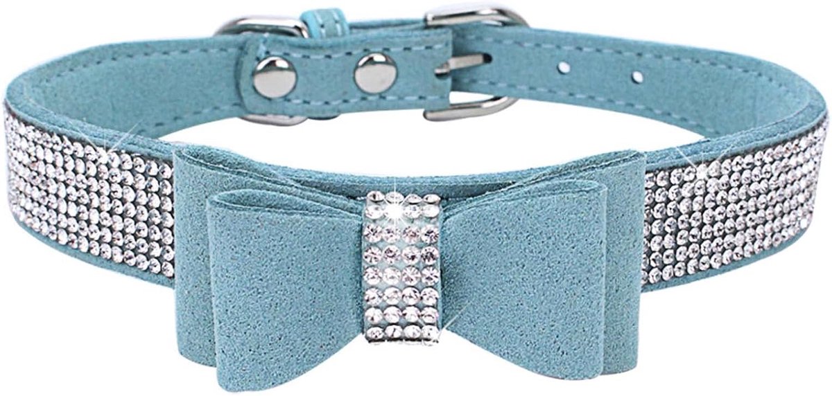 Hondenhalsband met strass schattige strass hondenhalsband hond kattenhalsband met strass strikkraag harnas voor kleine en middelgrote honden kittens