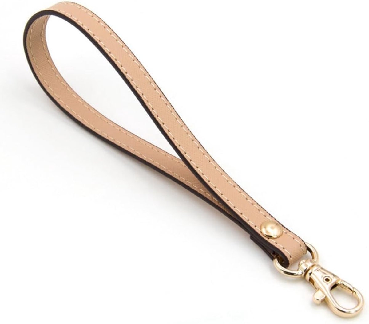 Handgreep lederen vervangingsband handtas tassengrepen kort handtassen riem met karabijnhaak goud lederen handgreep DIY wristlet-riem portemonnee lederen draagriem voor tassen