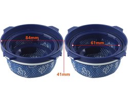 2/4 Pack Filters Vervangend Onderdeel voor SAMSUNG Jet 75, Jet 90, Jet 75+, Jet 60, VS9000RL Stofzuiger, voor DJ97-02649A Vacuümfilters Onderdeel (2 PACK)