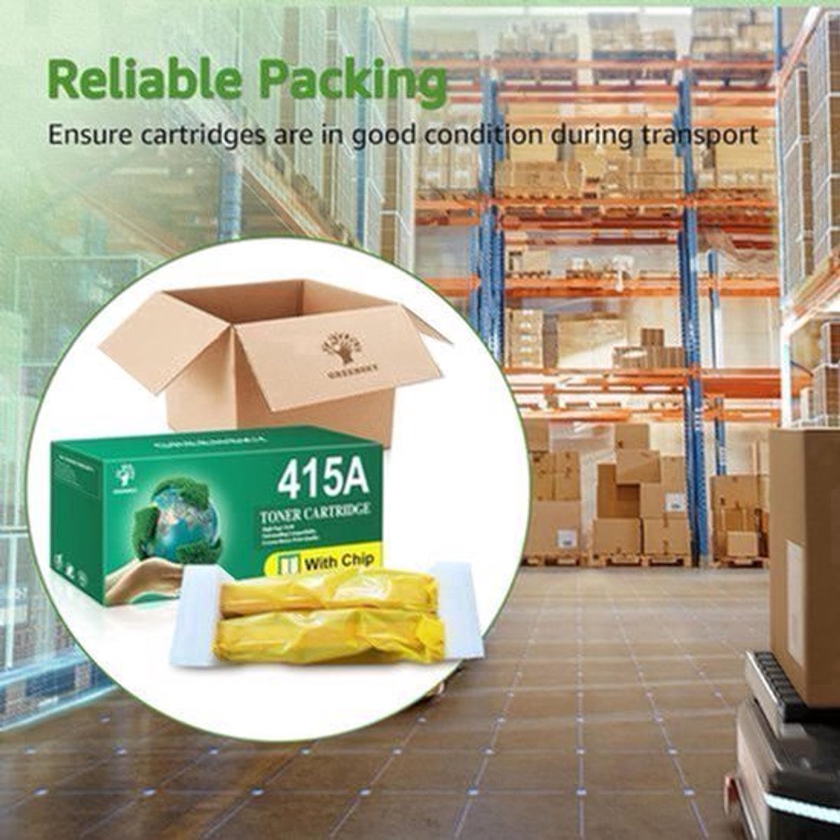 Tonercartridges 415A Multipack – Toner Cartridge – Toner Refill – Printer Cartridge – Toner Set – Compatibel met HP Color LaserJet Pro – Geïntegreerde Chip – Hoge Paginaopbrengst (4 Stuks)