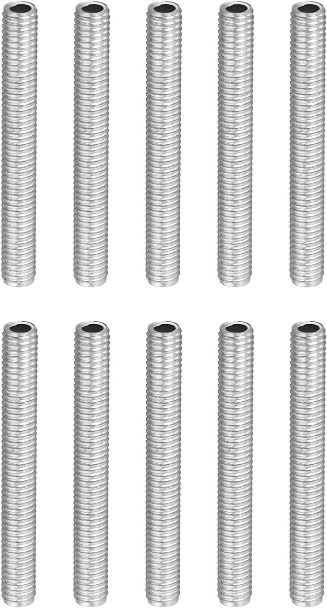 Zincatopz 10 Nozzles voor Tube Lights, 5 cm, M6 Draadlengte, Vervangingen voor Lampen en Verlichting Accessoires