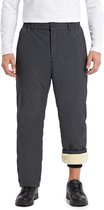 gevoerde herenbroek, winterbroek, warme elastische taille, vrijetijdsbroek met ritszakken, outdoor, wandelen, zakelijke thermische broek voor koud weer