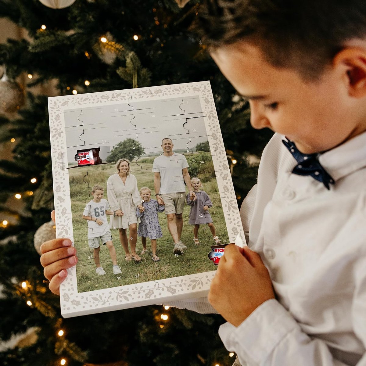 Adventskalender 2024 met naam of boodschap - Gepersonaliseerde Kinder Chocolade adventskalender voor dames en heren, een leuk adventscadeau