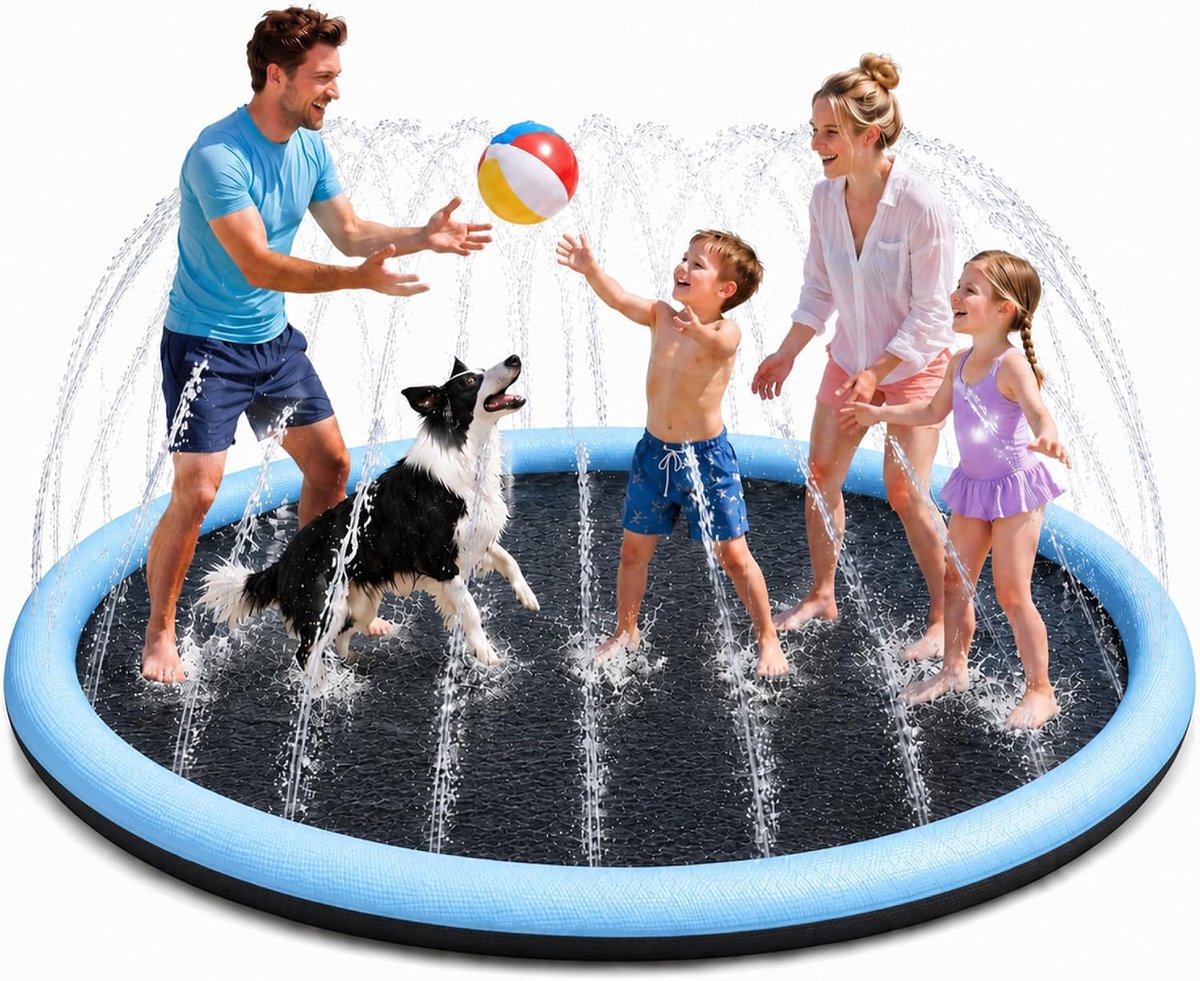 Waterspeelmat 170cm Met Fontein Voor Kinderen & Honden