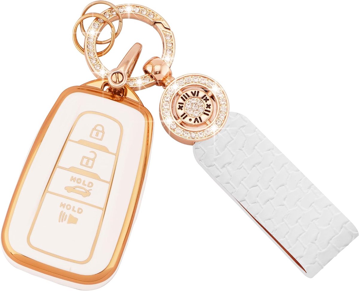 Autosleutelhanger met Bling Leren Sleutelhanger