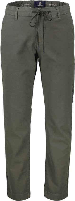 LERROS Casual chino van vormvaste stof met tailleband met trekkoord , Maat: W36_L32 , Kleur: NORDIC OLIVE , 65% katoen, 32% lyocell, 3% elastaan
