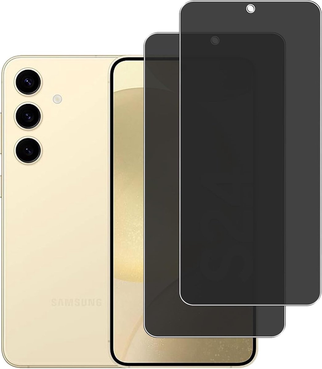 [2 stuks voor Samsung Galaxy S24 5G, privacyscherm voor pantserglas, hardheid 9H, anti-spy, anti-spy, anti-kras, inkijkbescherming, beschermfolie, compatibel met Samsung Galaxy S24 5G, 2 stuks