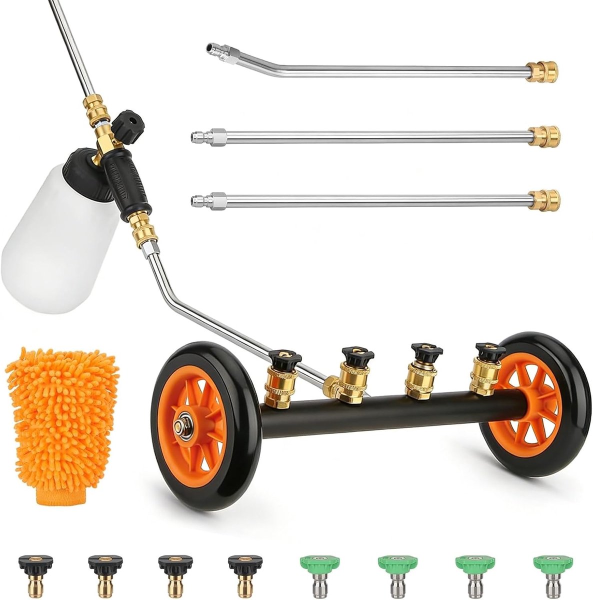 Hogedruk auto-onderstelreiniger, 2-in-1 hogedrukreiniger