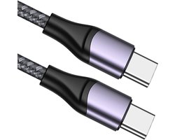 Elzle USB C-kabel, 65 W type C-kabel, USB C-kabel, USB Type-C kabel, snel opladen voor MacBook, MacBook Pro, ChromeBook Pixel, iPad Pro 2021/2020/2018, Samsung Galaxy S21/S20, Huawei P30 enz., nylon