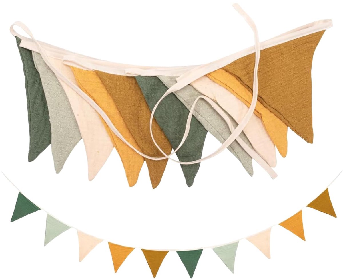 Vlaggetjesslinger voor de kinderkamer, wimpelketting, stof, wanddecoratie, slinger, kinderkamer, katoen, kinderkamer, decoratie voor jongens, voor meisjes, decoratie, vlaggen, kinderverjaardag