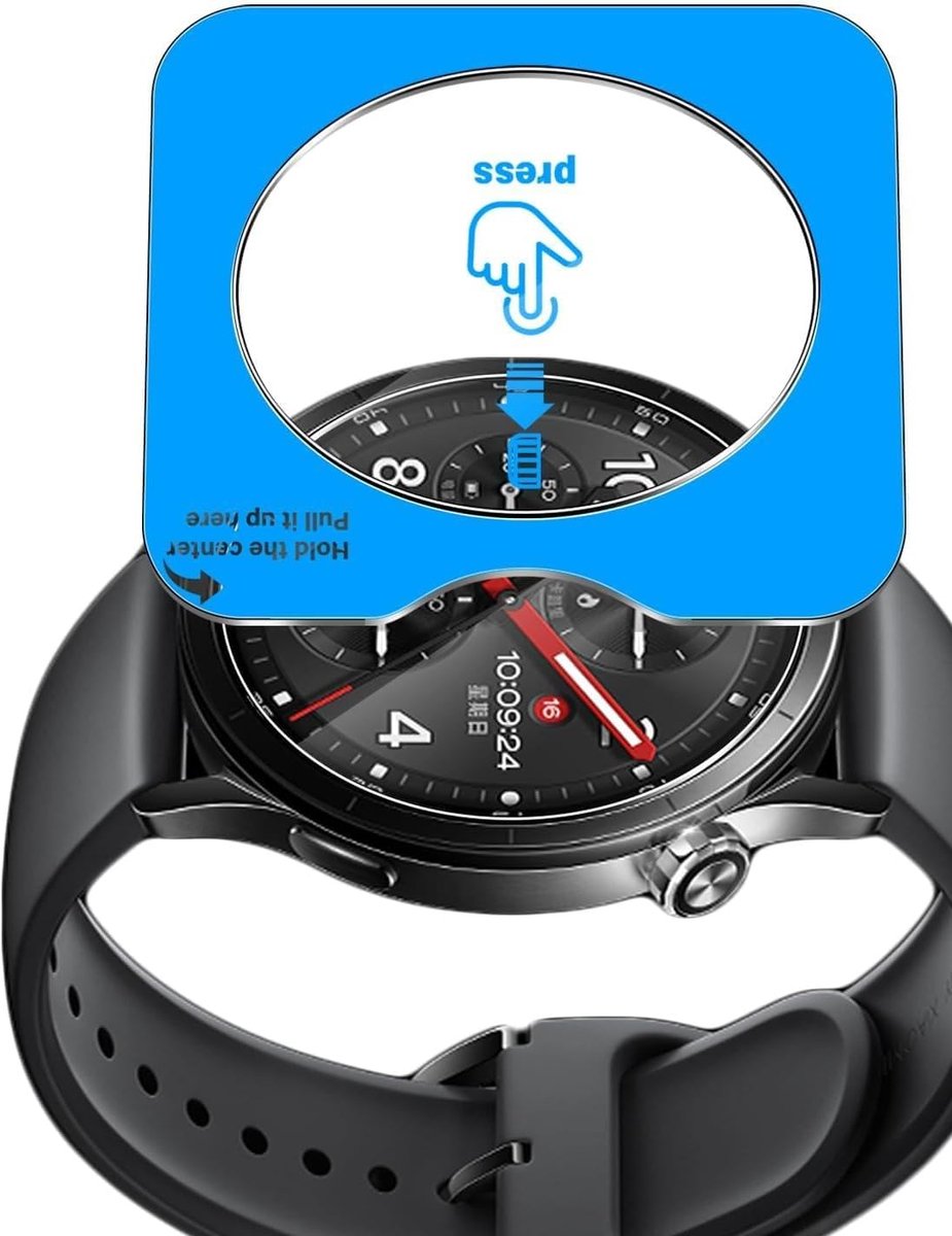 Beschermfolie voor Xiaomi Watch S5 pantserglas, 3 stuks waterdichte gehard glasfolie, anti-kras displaybeschermfolie, ultradunne luchtbelvrije displaybescherming