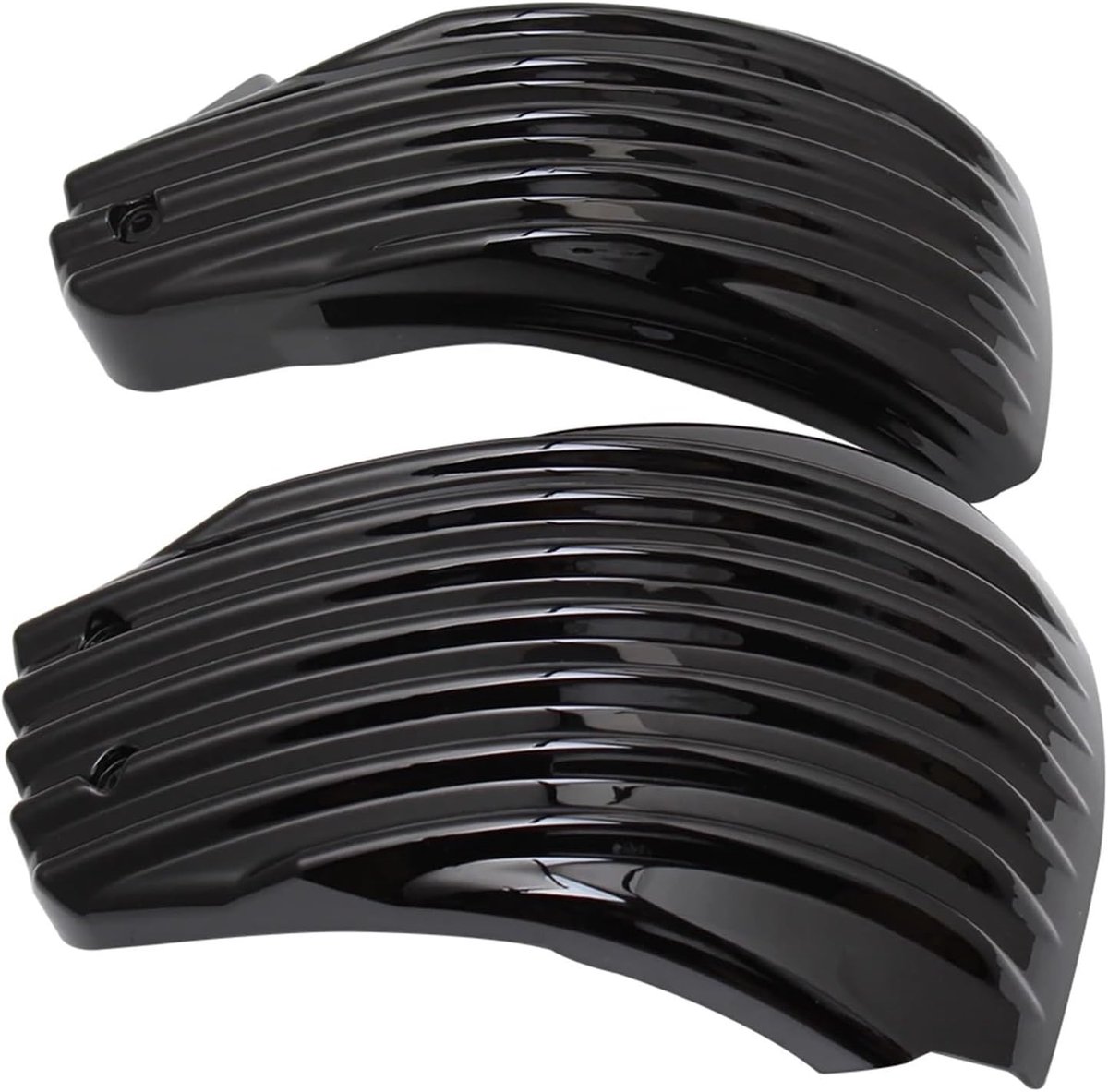 Zwarte Accu Zijkuip Frame Covers, for Harley, Softail M8 Street BOB 2018-2021 Zijkappen Kuip Streep stijl Batterij Zijkuipkappen