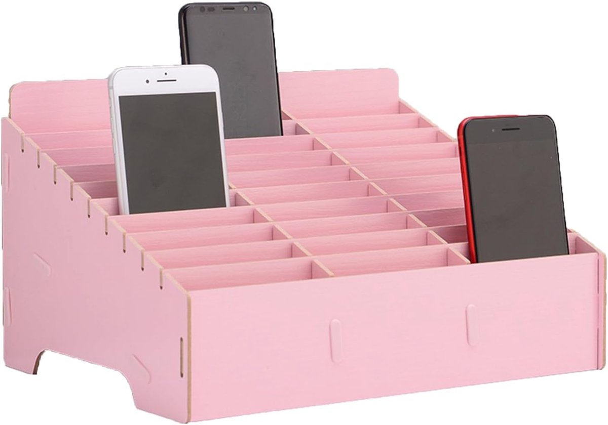 30 roosters mobiele telefoongarage voor school, mobiele telefoon opbergdoos, mobiele telefoon hotel opbergdoos, hout, multi-grid-opbergdoos voor mobiele telefoons, klaslokaal, kantoor, school