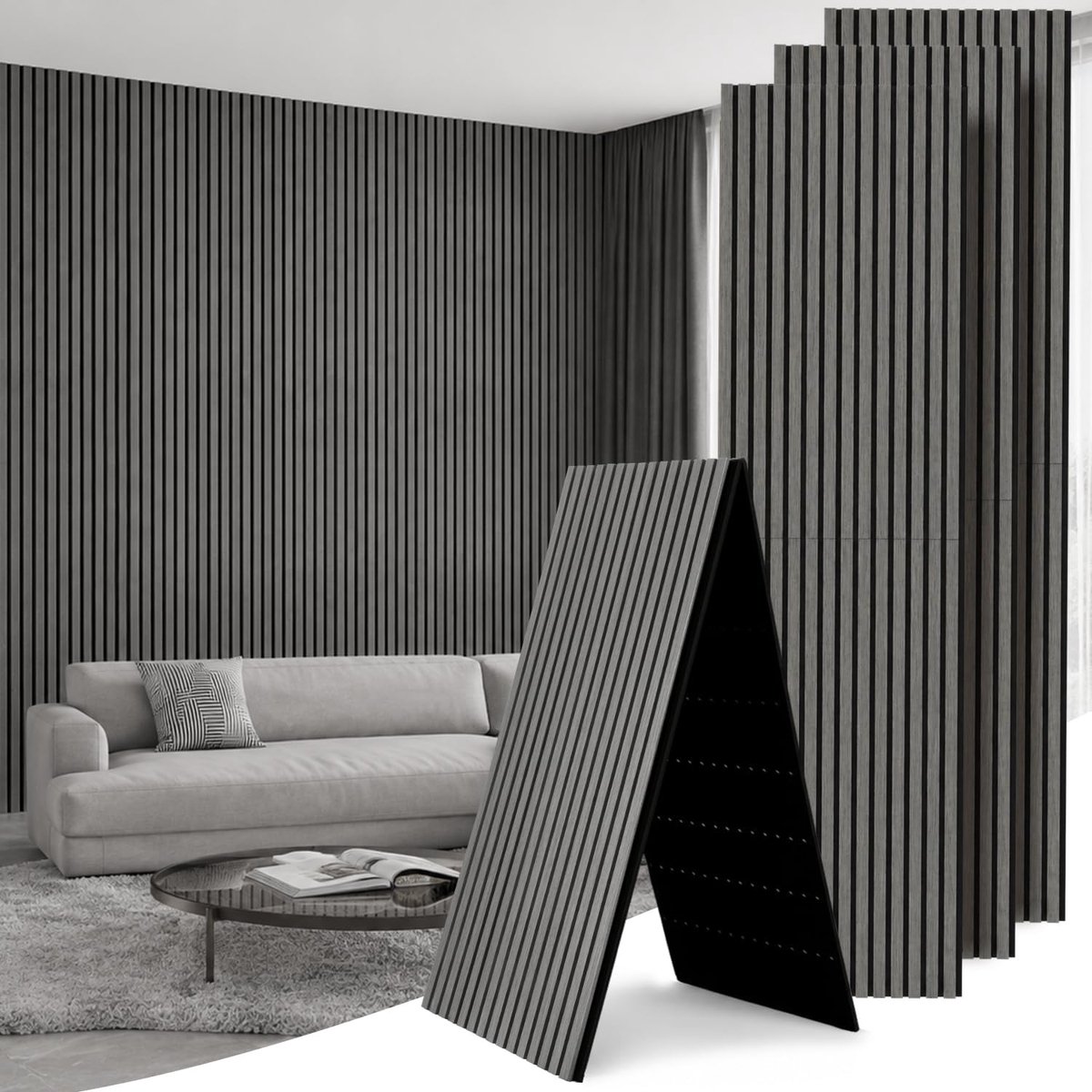 Panelen hout, 240 × 60 x 1,8 cm, Silver Oak, 4 stuks