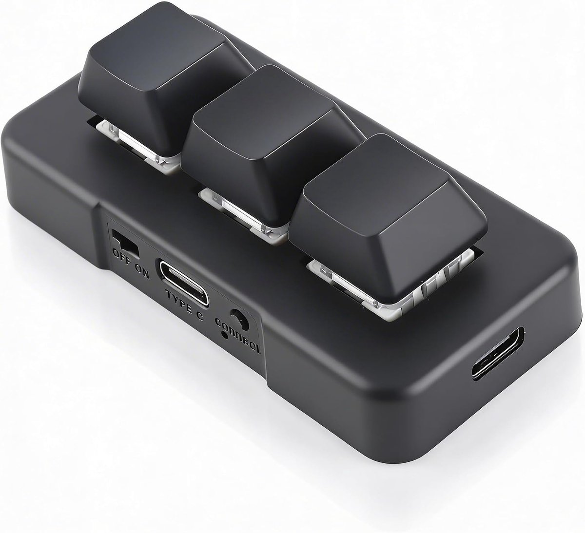 3-toetsen Macropad, OSU standaardtoetsenbord met RGB-achtergrondverlichting, Programmeermacro voor Mechanisch Gamingtoetsenbord, met USB-interface voor Computer(zwart)