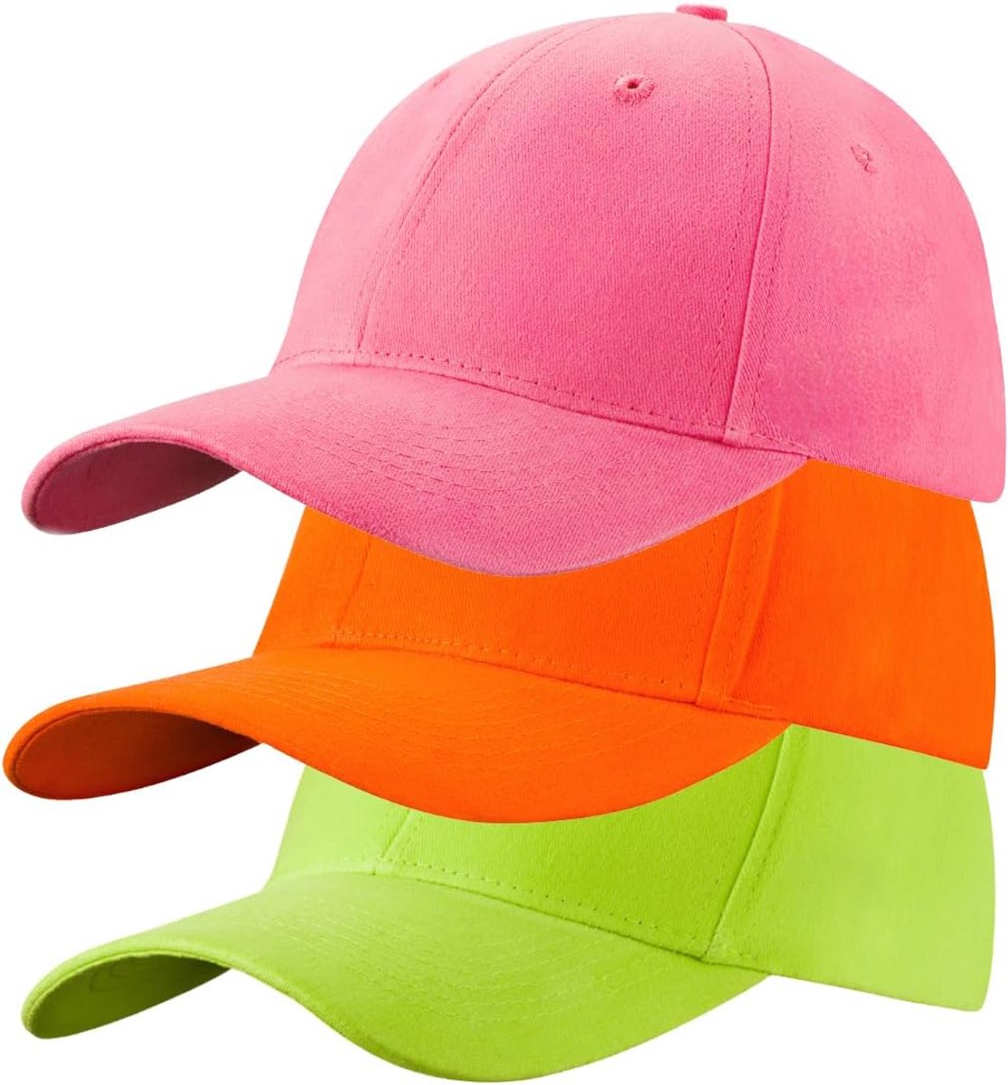 3 Pack Baseball Cap voor Mannen Vrouwen 100% Katoen Baseball Cap Sport Casual Plain Zonnehoed Hoeden Messing Polo Stijl Klassiek, Kleur Set 5, One size