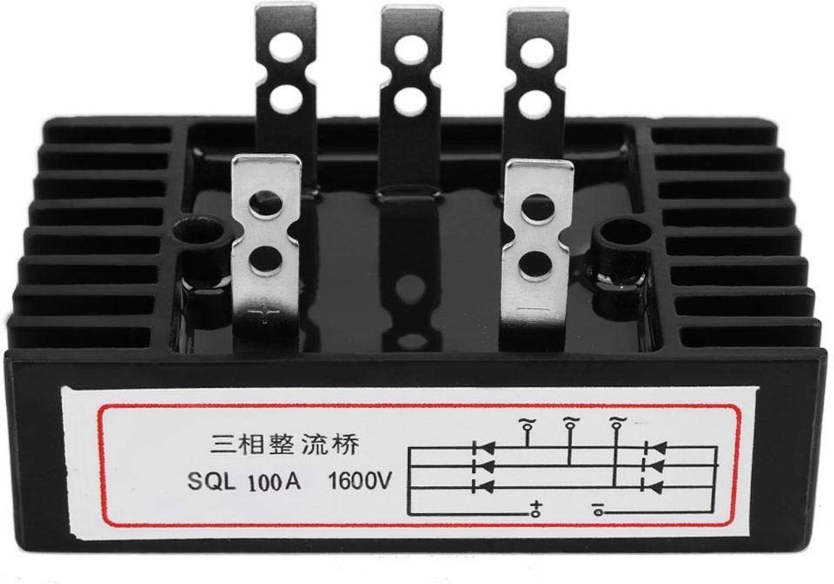 Three Phase Diode Bridge Rectifier AC to DC, SQL100A 1600V Diode Bridge for Switching Current