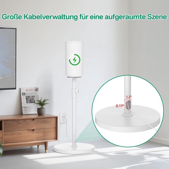Luidsprekerstandaarden set voor Sony HT-A9 vloerluidsprekerstand – Zware surroundgeluidluidsprekerstandaarden voor Sony HT-A9 standaarden met kabelbeheer — afbeelding 4