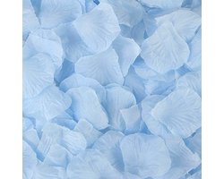 Huaao Romantische rozenblaadjes, 3000 stuks, voor Valentijnsdag, verloving, verjaardag, trouwdag, lichtblauw