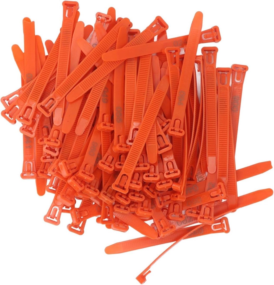 Ringen, 1-100 genummerde kippenidentificatie van kippen, enkelbanden, labels, herbruikbare ritssluiting voor eenden, kuikens, duiven, gans (oranje)