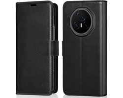 Hoes voor mobiele telefoon voor Honor Magic V3, bookcase tas, flipcover voor Magic V3, case met kaartvakjes, opstelfunctie, zwart