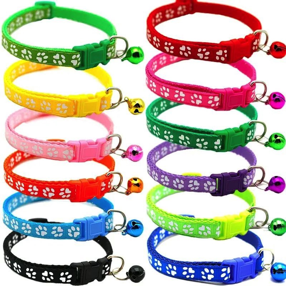 Surtep Animals herkenningshalsbandenset Paw 1x19-32 cm, 24 stuks, mix kleuren