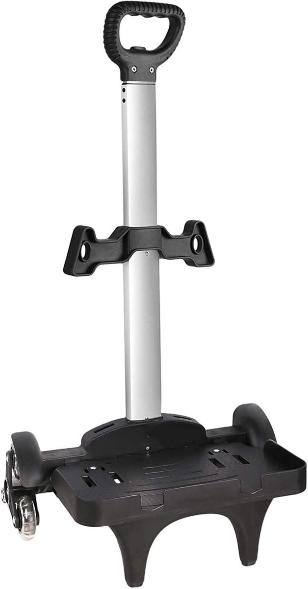 Trolley, Trolley Op wielen Aluminium Opvouwbare Hand Cart 6 Wielen Rolling Bagage Karren voor Kinderen Tieners Volwassen School Reizen, B, Eén maat, Kinderen