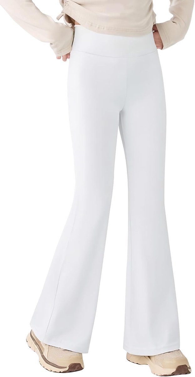 Leggings, uitlopende yogabroek, hoge taille, sportlegging, lange joggingbroek
