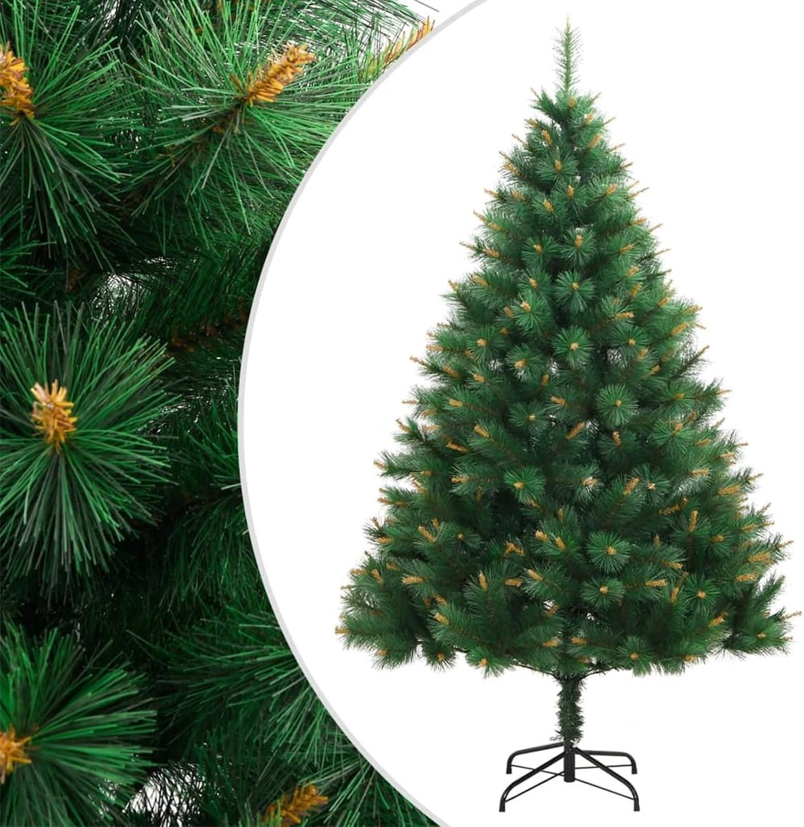 Kunstkerstboom, inklapbaar, met standaard, 150 cm, kerstboom voor woonkamer, kantoor of kerstmarktdecoratie, 356751