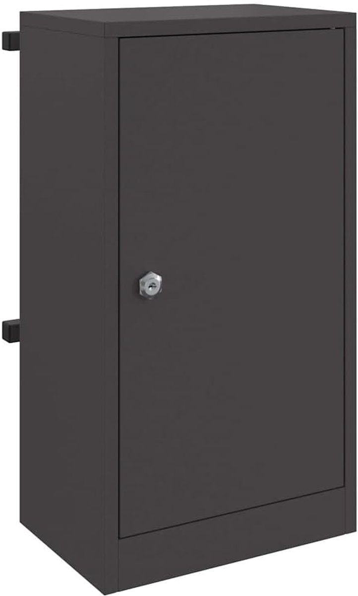 Brievenbus met pakketvak, afsluitbaar, metalen brievenbus, weerbestendig, voor brieven en pakketten, moderne pakketbrievenbus voor buiten, 30 x 20 x 55 cm, zwart