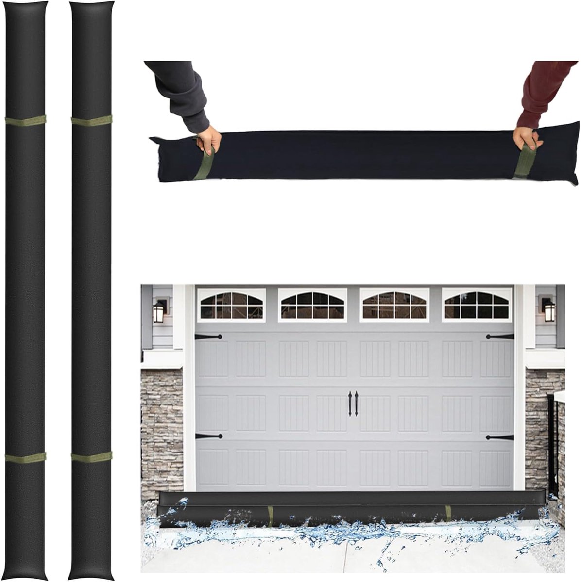 Zandzakken 200 cm hoog water geactiveerde overstromingsblokkeringen voor huisdeuren bescherming tegen overstromingen bij deuren voor garages en kelders