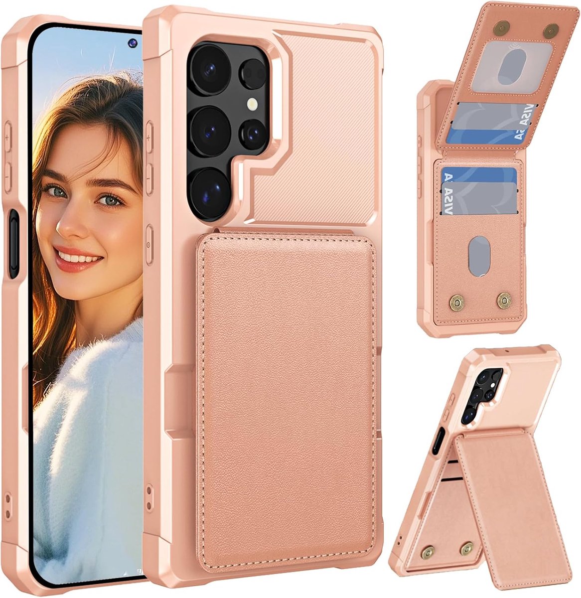 Portemonnee Hoesje voor Samsung Galaxy S24 Ultra ZM